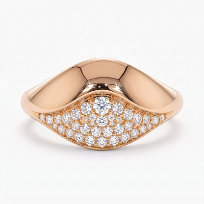 0.500 ct Round Cut Lab Grown Diamond Cluster Wedding Band