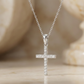 14K Gold Moissanite Cross Necklace – Dainty Religious Jewelry