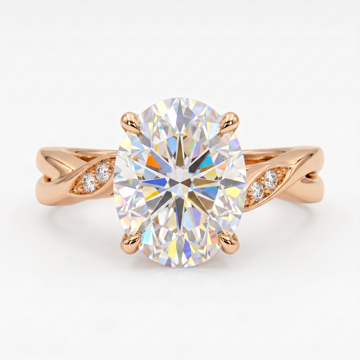 2.00ct Oval Cut Solitaire Lab-Grown Engagement Ring