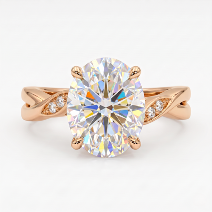 2.00ct Oval Cut Solitaire Lab-Grown Engagement Ring