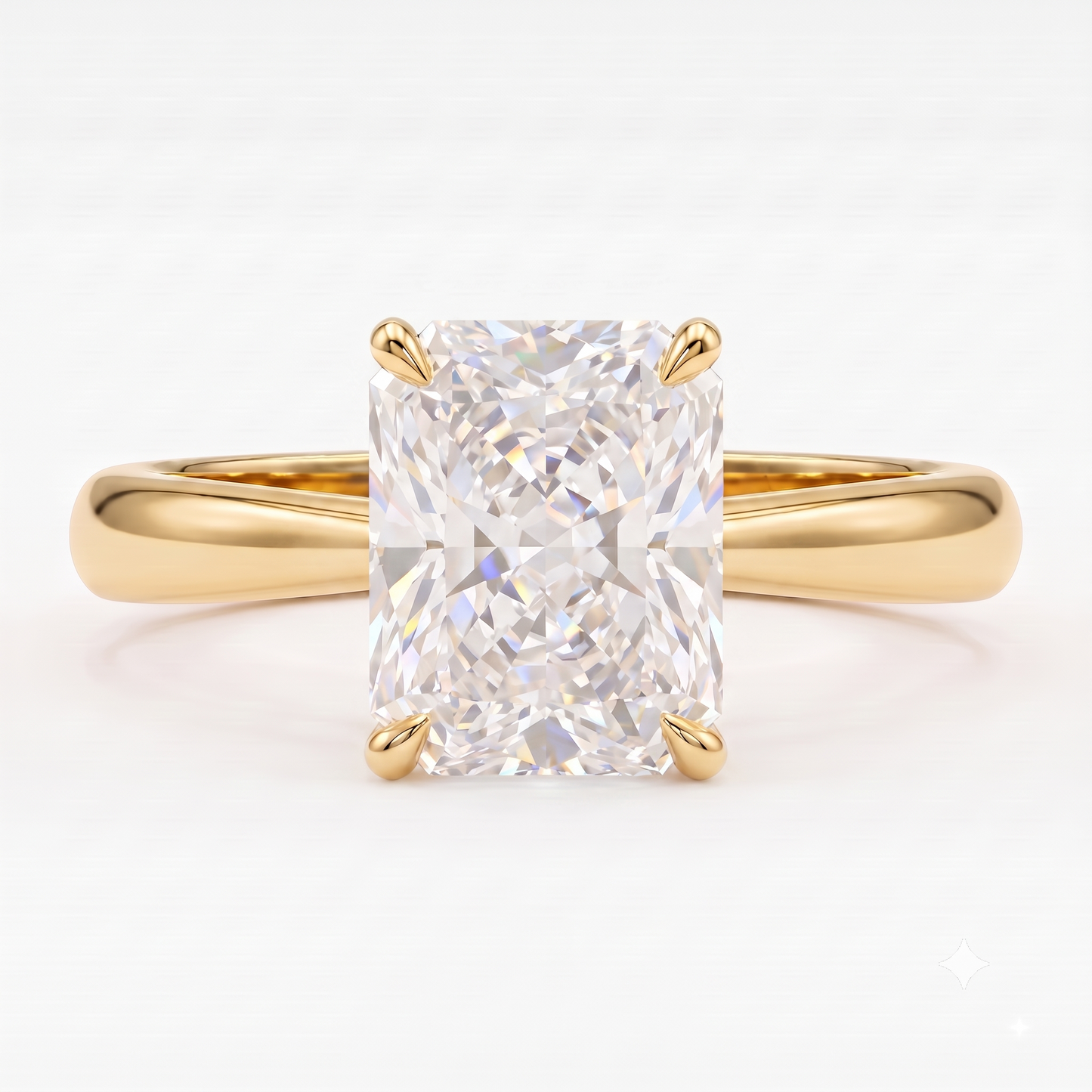 1.00CT Radiant Cut Lab Grown Diamond Engagement Ring