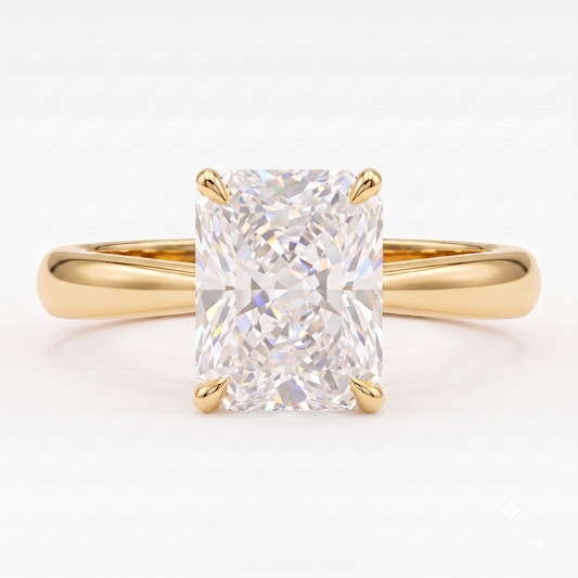 1.00CT Radiant Cut Lab Grown Diamond Engagement Ring