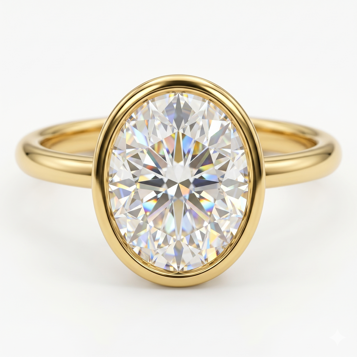 Oval Lab-Grown 2.00 CT Oval Solitaire Engagement Ring