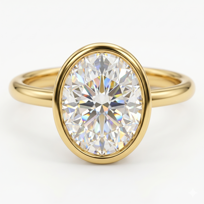 Oval Lab-Grown 2.00 CT Oval Solitaire Engagement Ring