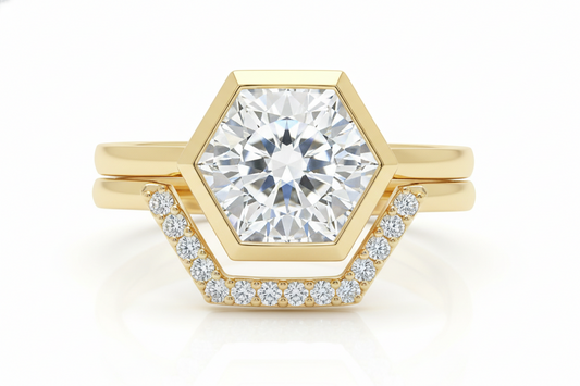 hexagon cut engagement ring​

