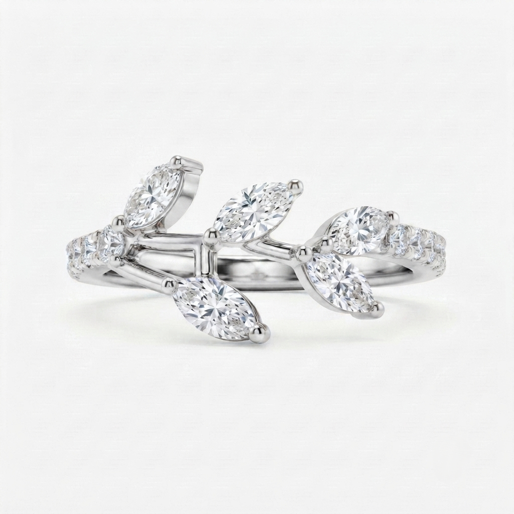 0.600ct Half Eternity Marquise Lab-Grown Wedding Band