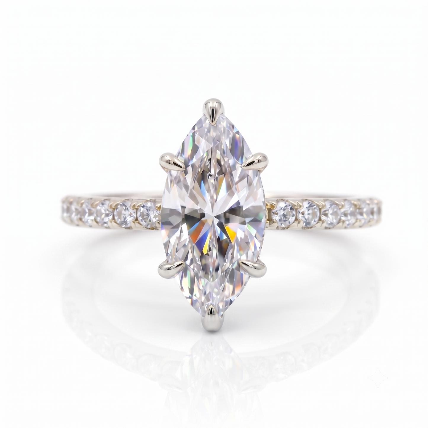 13x6.5 mm Marquise cut Lab-Grown engagement ring