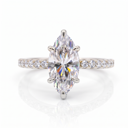13x6.5 mm Marquise cut Lab-Grown engagement ring