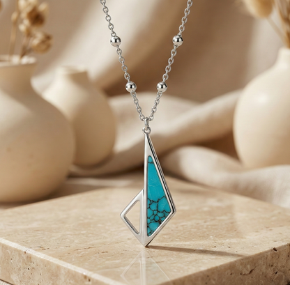 Blue Moon Turquoise Pendant Necklace