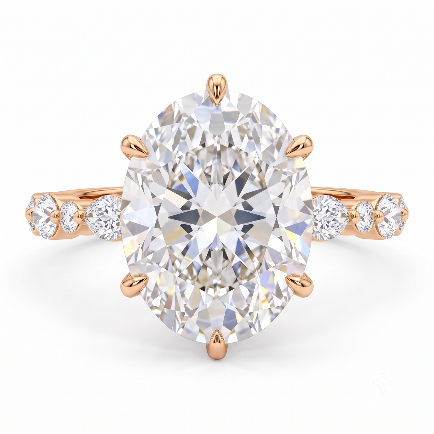 1.40ct Oval Cut Lab Grown Diamond Engagement Ring