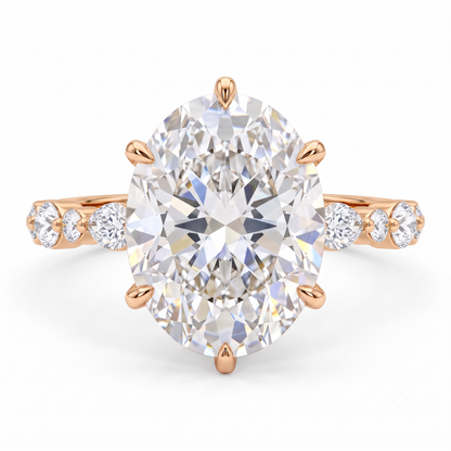 1.40ct Oval Cut Lab Grown Diamond Engagement Ring