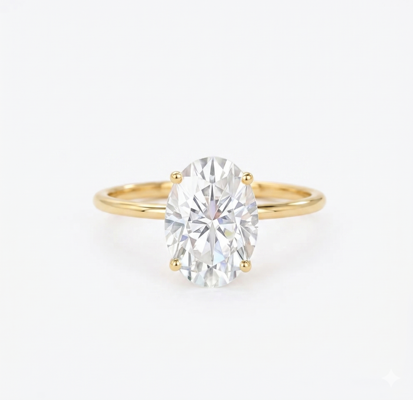 2.5 Carat Lab Grown Diamond Ring – Oval Solitaire 2.614 Ct