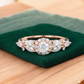 Vintage Cluster 0.6ct Round Cut Lab Grown Diamond Engagement Ring