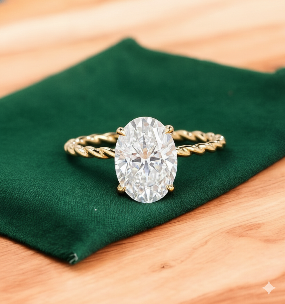 3 carat oval diamond ring
