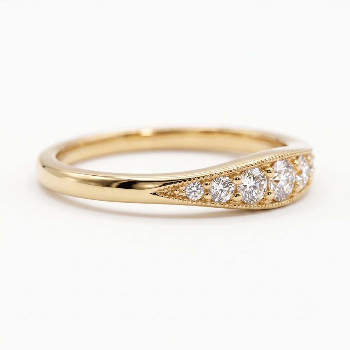 0.200 ct Vintage Inspired Lab Grown Diamond Wedding Band