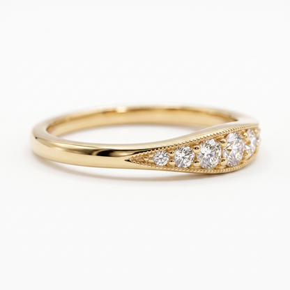 0.200 ct Vintage Inspired Lab Grown Diamond Wedding Band