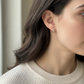 Alternating Lab Grown Diamond and Emerald Petite Hoop Earrings
