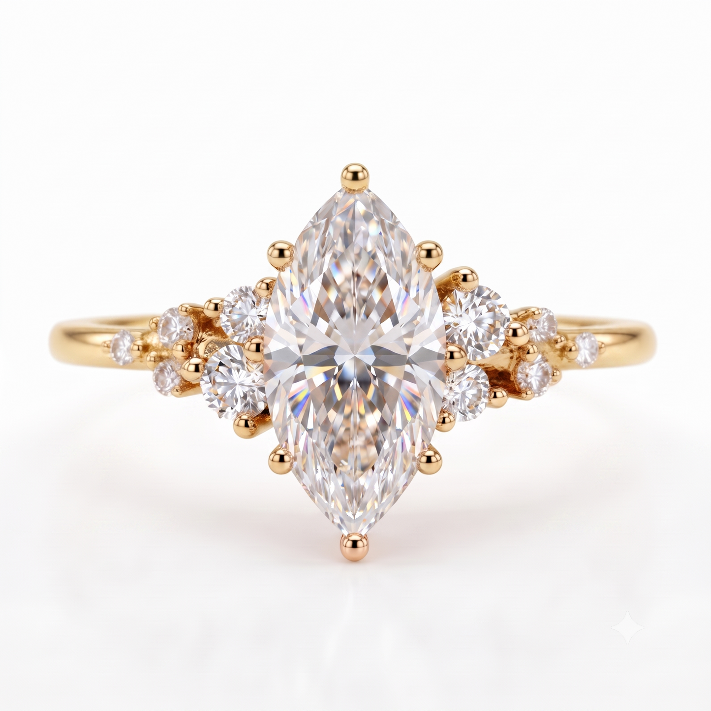 2.16 Ct Marquise Lab Grown Solitaire Engagement Ring