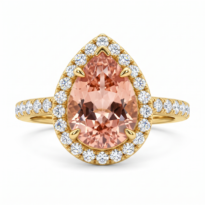 2.00ct  Pear Morganite Engagement Ring