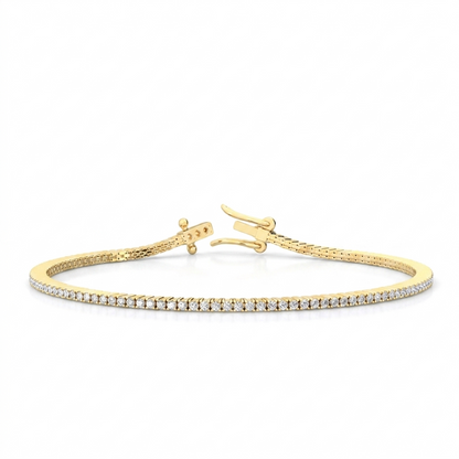 Dainty 1.00ct Lab Grown Diamond Tennis Bracelet, Gift for Wife or Girl friend