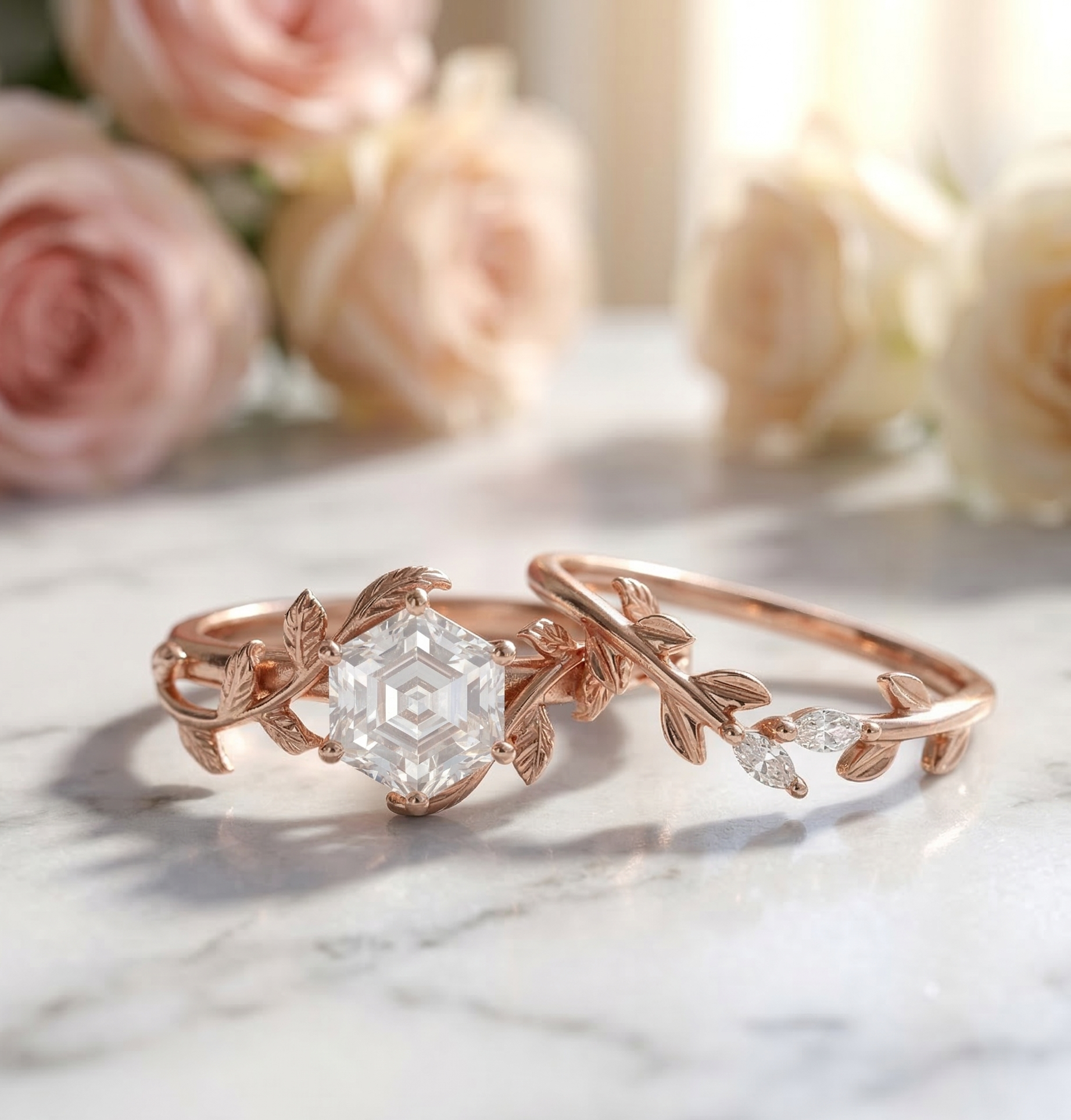 engagement rings hexagon​

