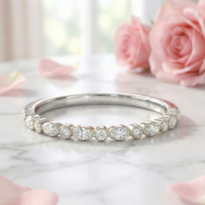 diamond half eternity ring