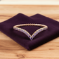 0.110 Ct Purple CZ V-Shaped Ring – Curved CZ Band