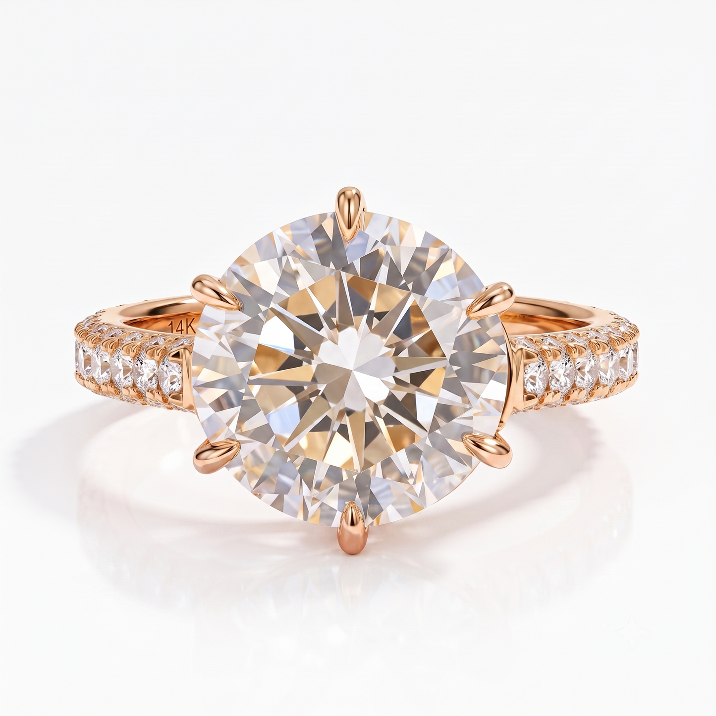 2.00ct Round Cut Paved Lab-Grown Engagement Ring