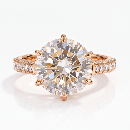 2.00ct Round Cut Paved Lab-Grown Engagement Ring