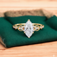 1.100 ct Marquise Lab Grown Diamond Engagement Ring