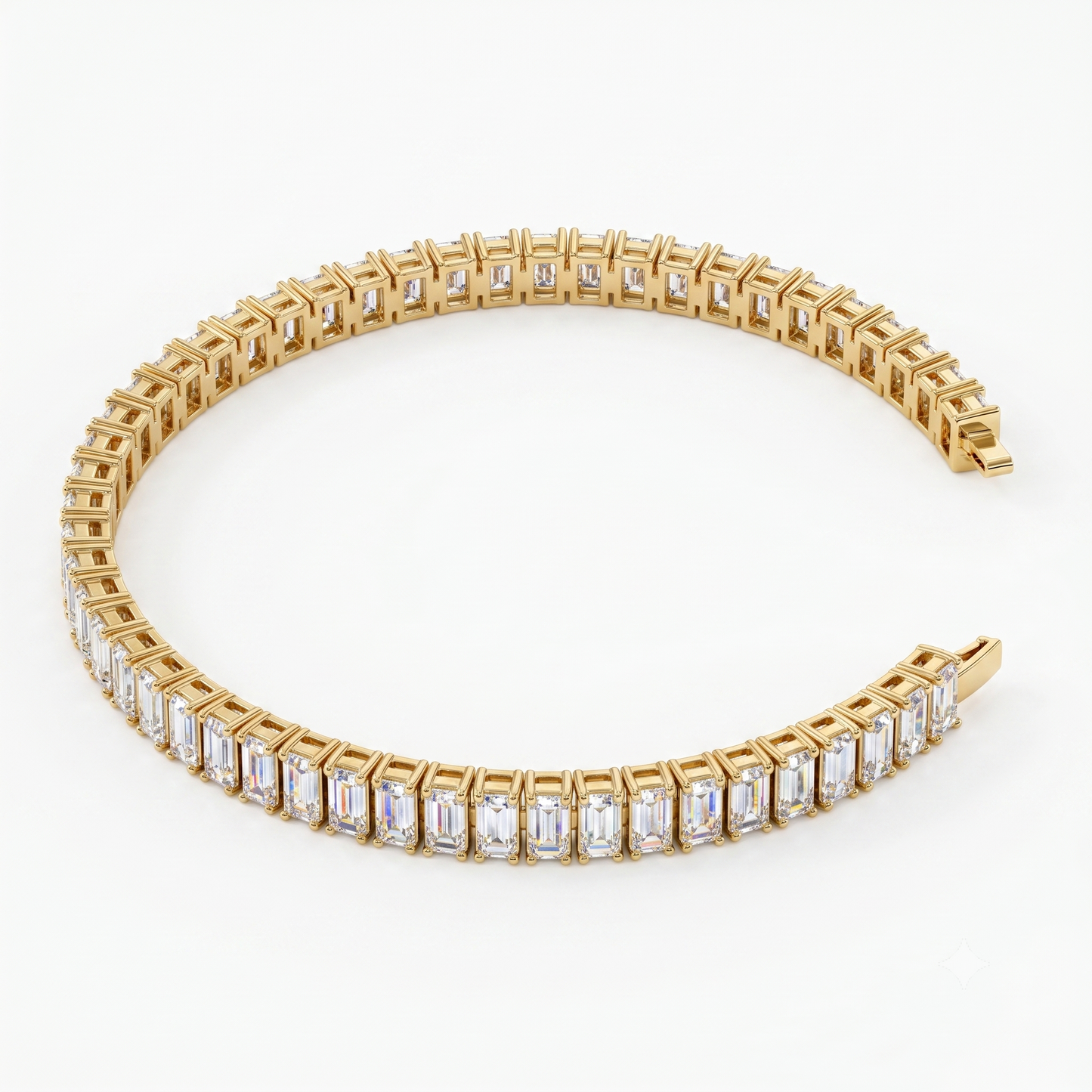 Baguette Diamond Tennis Bracelet• Minimalist Stackable Gold Bracelet • Romantic Anniversary Gift for Wife