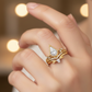 Unique 1.74 CT Kite Cut Engagement Ring Set – Modern Bridal Ring