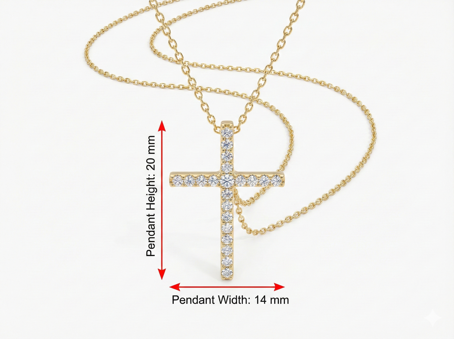 0.12 CT Diamond Cross Necklace - Easy & Classic