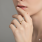 Lab Grown Diamond Bezel Set Stacking Band Ring • 14K Solid Gold