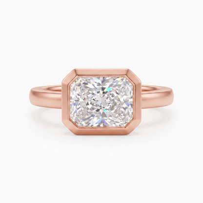 2.00CT Radiant Cut Lab-Grown Solitaire Ring