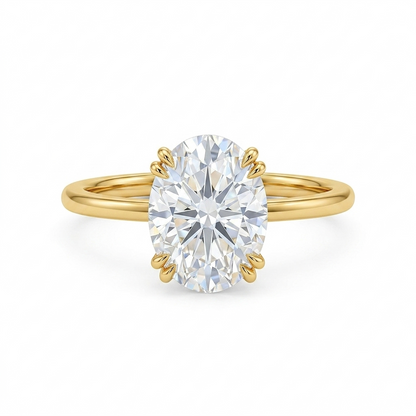 2.50 ct Oval Cut Lab Grown Diamond Solitaire Engagement Ring