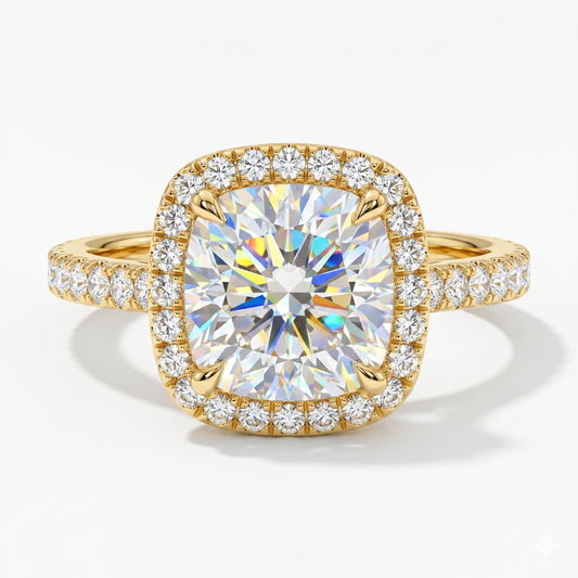 1.50ct Cushion cut Lab-Grown engagement ring