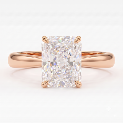 1.00CT Radiant Cut Lab Grown Diamond Engagement Ring