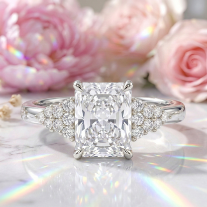 2.40 Ct Radiant Lab Grown Diamond Ring