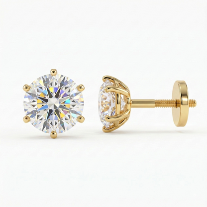 0.160ct Lab Grown Diamond Flat Back Stud Earrings