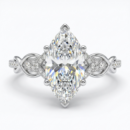 1.10 ct Marquise Lab-Grown Diamond Engagement Ring
