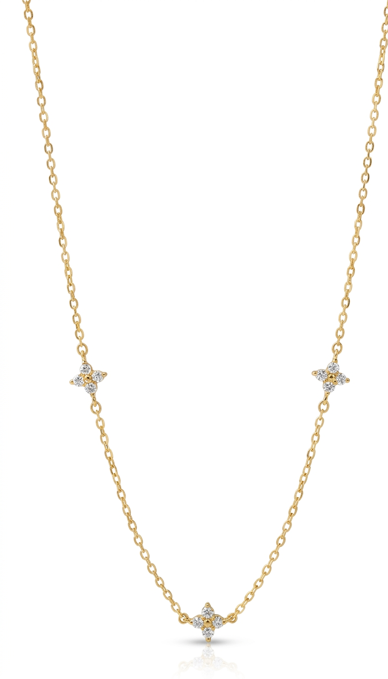 dainty gold diamond necklace