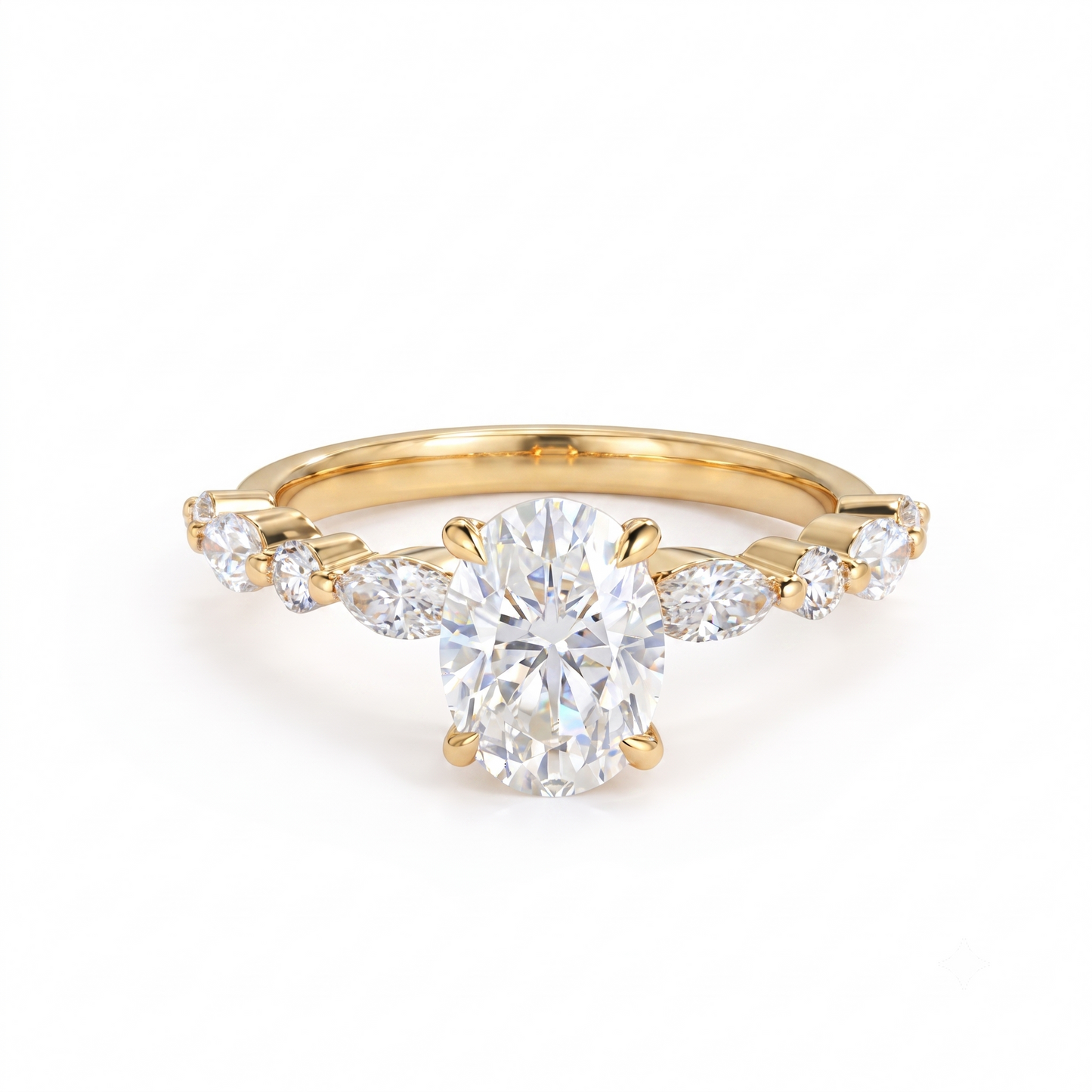 2.30 ct Oval Lab-Grown Diamond Engagement Ring
