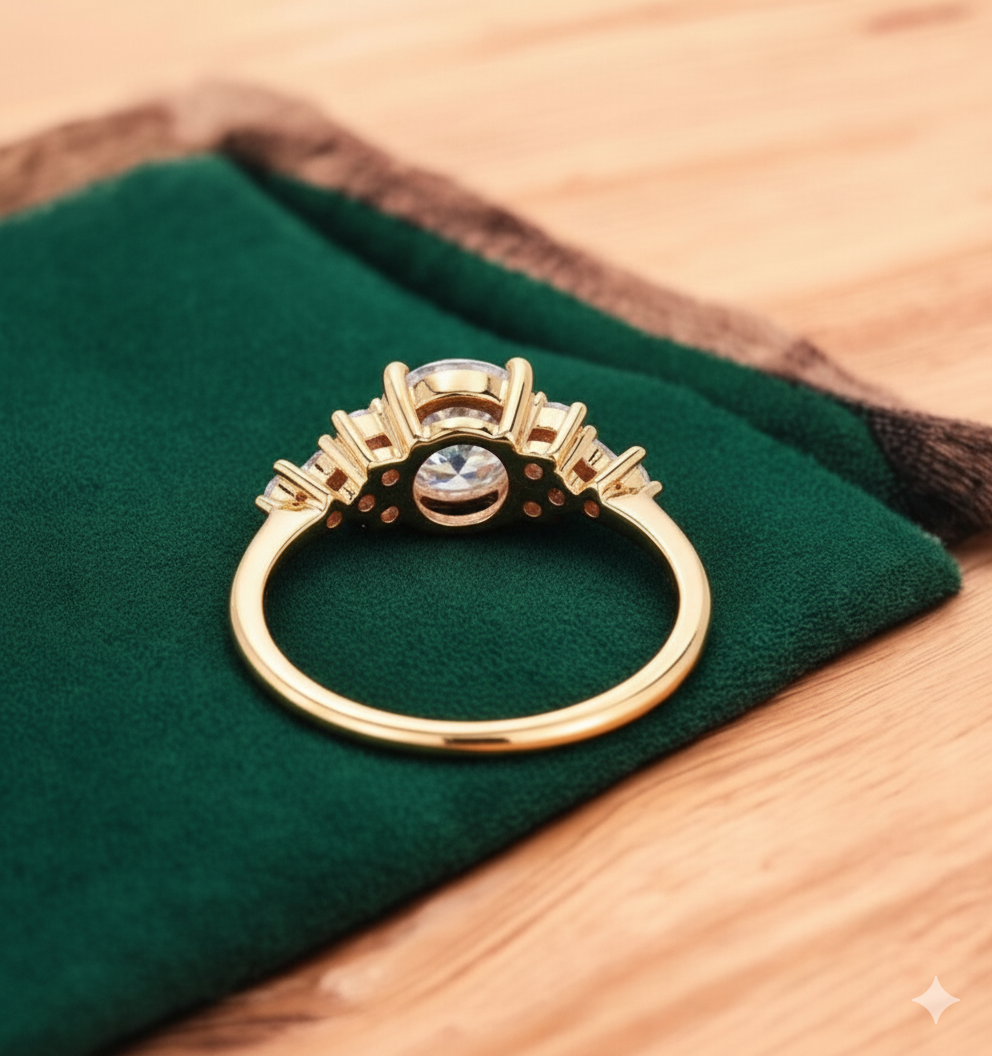 1.180 ct Round Cut Lab Grown Diamond Engagement Ring