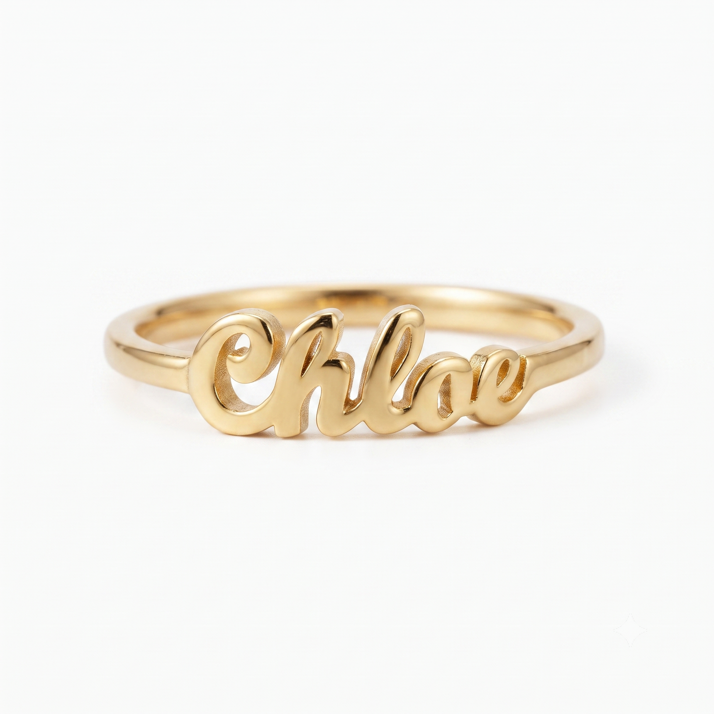 14K Solid Gold Personalized Name Ring – Custom Jewelry