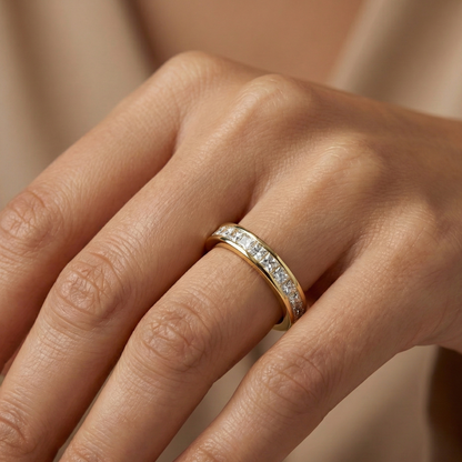 princess cut diamond band

