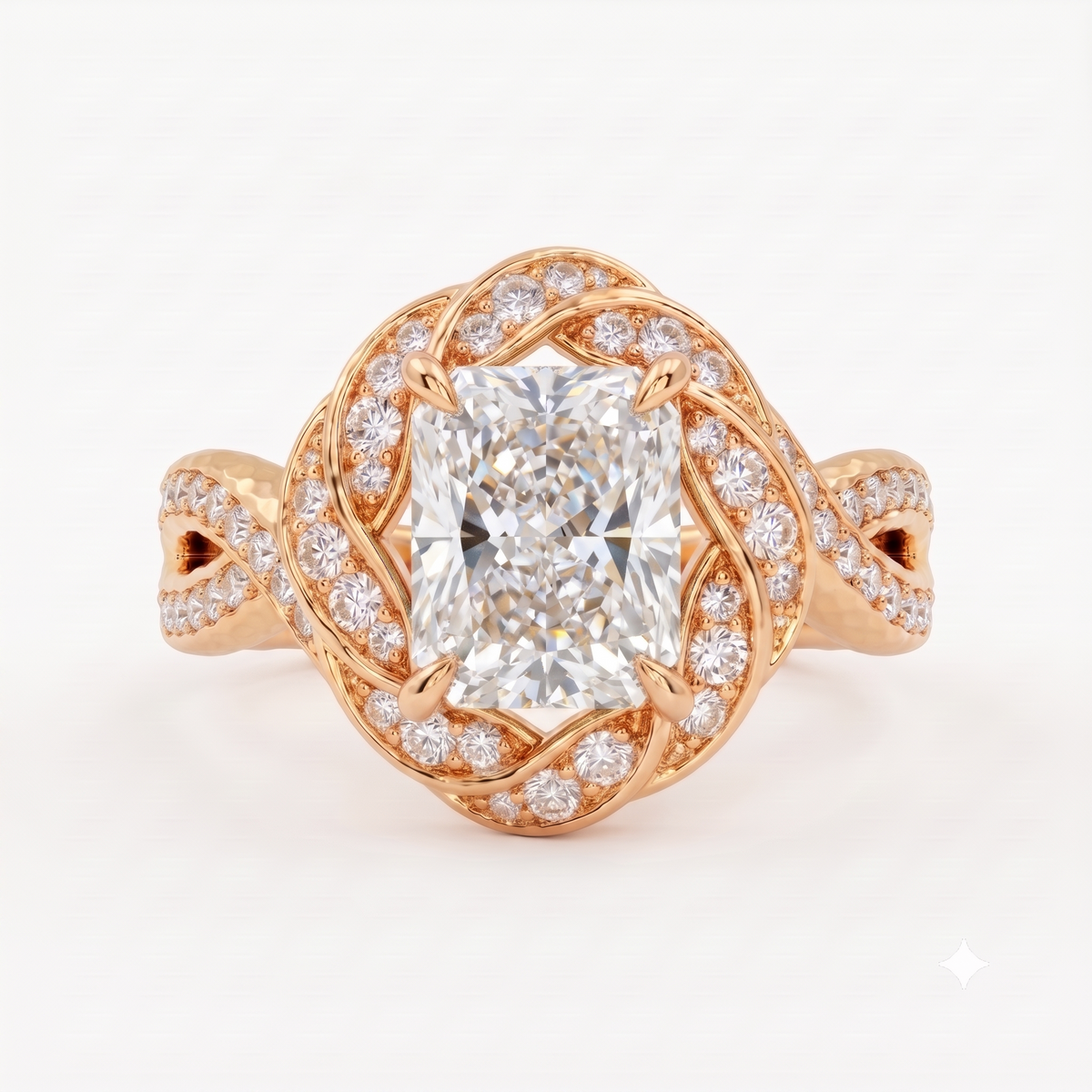 halo radiant engagement ring​

