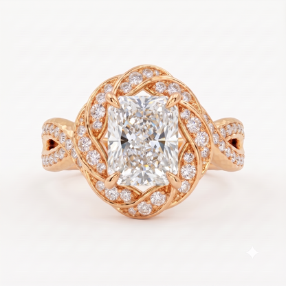 halo radiant engagement ring​

