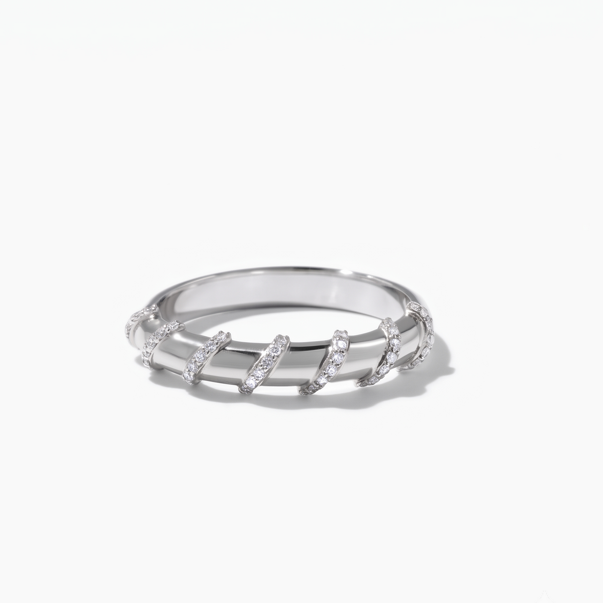 lab grown diamond stackable band