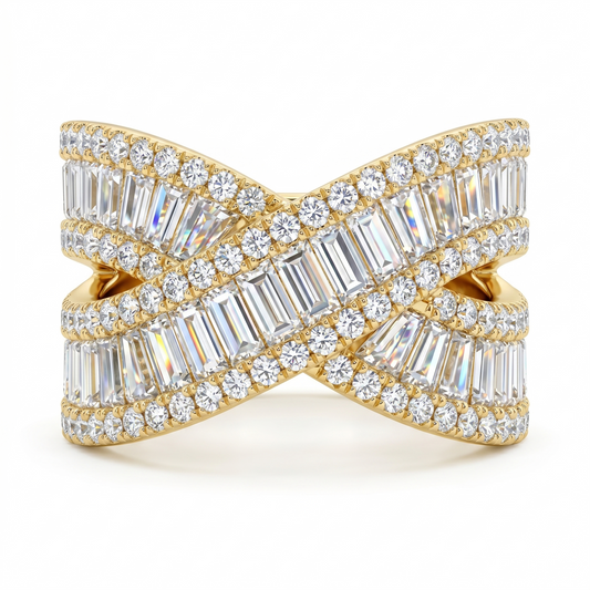 Unique Lab-Grown  wedding band women